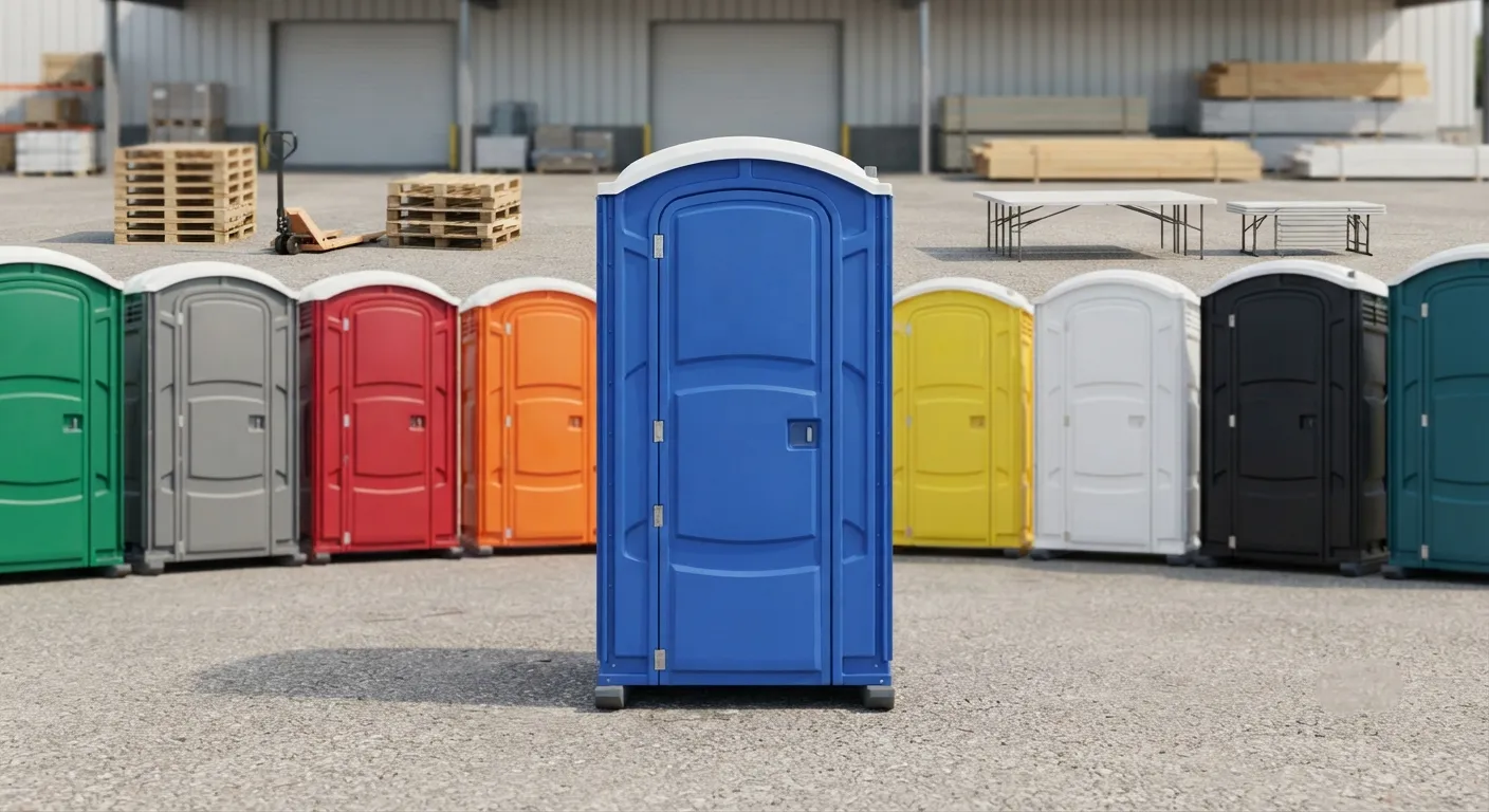 Portable restroom units delivered on a Sarasota, FL work zone