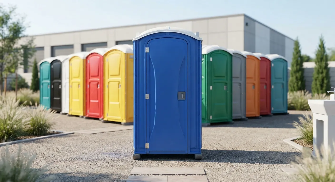 Portable toilet units ready for delivery in Sarasota, FL